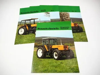 Renault 421 461 M 551 651 - 921-4 Traktor 5 Prospekte Technische Daten ca. 1981