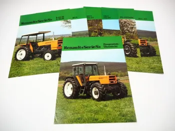 Renault 421 461 M 551 651 - 921-4 Traktor 7 Prospekte Technische Daten ca. 1981
