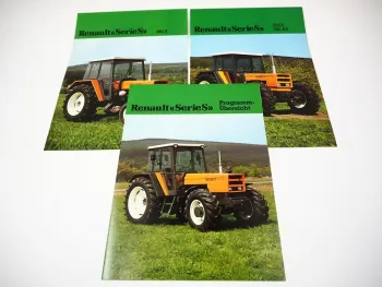 Renault 421 M - 921-4 S Traktor 3 Prospekte Programm Technische Daten ca. 1981