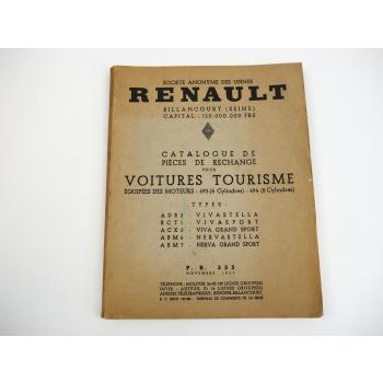 Renault ADB2 BCT1 ACX3 ABM6 ABM7 PKW Catalogue Pieces de Rechange 1937