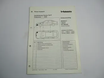 Renault Laguna 2,0 L Einbauanleitung Webasto Thermo Top S Typ BW50 Heizung 1996