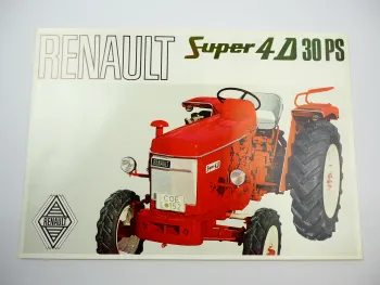 Renault Super 4D 30PS Schlepper Traktor Prospekt 1966