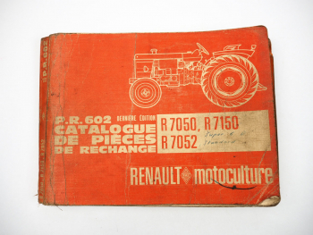 Renault Super 6 Standard R7050 R7052 R7150 Schlepper Ersatzteilkatalog 1970