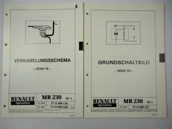 Renault TS Traktoren Schaltpläne Verkabelung Elektrik Werkstatthandbuch 1985