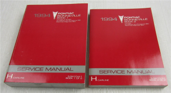 Repair Manual Pontiac Bonneville SE / SSE Service Manual 1994