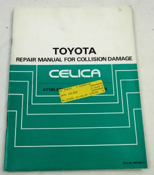 Repair Manual Toyota Celica AT160 ST161 Collision Damage 1985