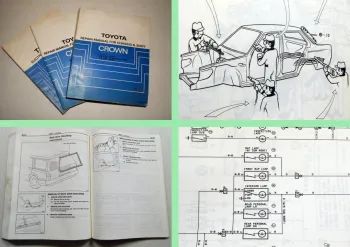 Repair Manual Toyota Crown MS120 YS120 LS120 Chassis Body Werkstatthandbuch 1983