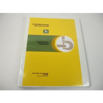 Reparaturanleitung John Deere 540 545 550 Rundballenpresse Werkstatthandbuch