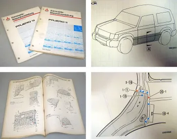 Reparaturanleitung Mitsubishi Pajero V20 1991 1998 Karosserie Werkstatthandbuch