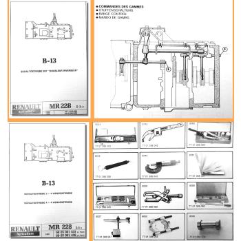 Reparaturanleitung Renault Traktoren Werkstatthandbuch Schaltgetriebe B13