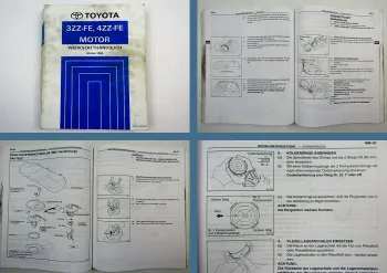 Reparaturanleitung Toyota Corolla 16V Motor 3ZZ-FE 4ZZ-FE Werkstatthandbuch 1999