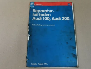 Reparaturleitfaden Audi 100 200 C2 Typ 43 Instandhaltung genau genommen 1986