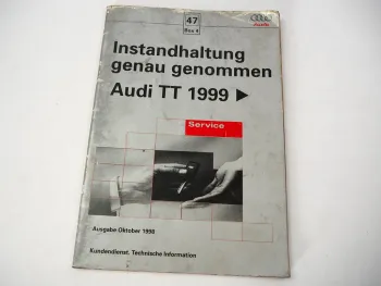 Reparaturleitfaden Audi TT 8N ab 1999 Instandhaltung genau genommen AJQ APP APX