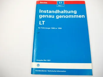 Reparaturleitfaden VW LT I 28 - 50 1986 - 1996 Instandhaltung Werkstatthandbuch