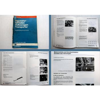 Reparaturleitfaden VW T3 Bus Transporter Instandhaltung Werkstatthandbuch 1984