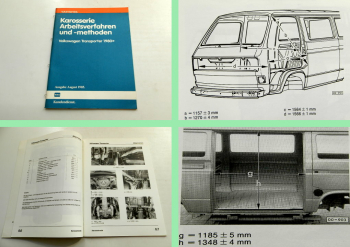 Reparaturleitfaden VW Transporter T3 Bus Karosserie Arbeitsverfahren 1980 - 1985