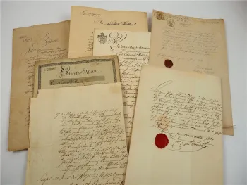 Rittergut Ehrenhain Pächter C.E. Harz Brief 1841 - 1869 Altenburg Nobitz