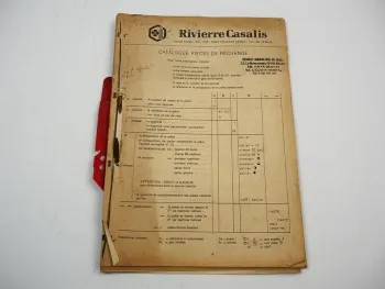 Rivierre Casalis 54 75 RC90 Presse Ersatzteilliste Catalogue Pieces de Rechange