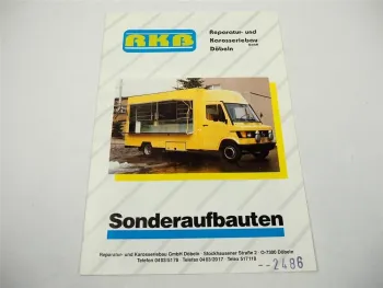 RKB Karosseriebau Döbeln Sonderaufbauten für LKW Prospekt 1990er Jahre