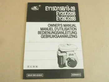 Robin engine EY15 EY20 EY28 D/B Bedienungsanleitung Owners Manual Gebruiksaanwij