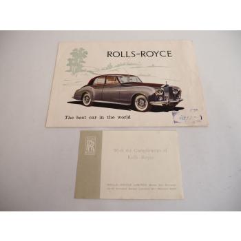 Rolls Royce Silver Cloud III Prospekt 1963 in Englisch