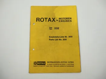Rotax 232 Motor Ersatzteilliste Nr. 200 1979