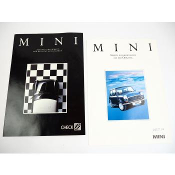 Rover Mini und Mini Sondermodell Checkmate 2x Prospekt 1990