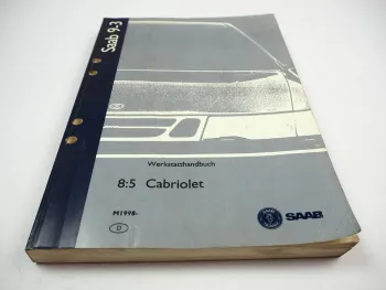 Saab 9-3 1998 Cabriolet Werkstatthandbuch Reparaturanleitung