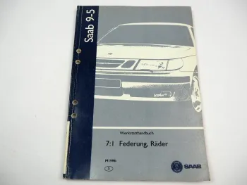 Saab 9-5 1998 Federung Rad Aufhängung Nabe Werkstatthandbuch Reparaturanleitung