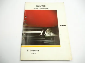 Saab 900 1988 - 1991 Bremsen Reparaturanleitung Werkstatthandbuch