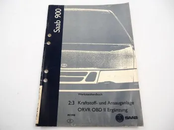 Saab 900 ORVR OBD II Ergänzung Werkstatthandbuch 1998