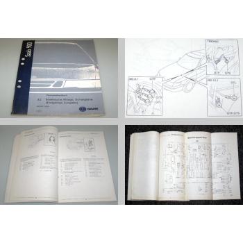 Saab 900 Werkstatthandbuch Elektrische Anlage und Schaltpläne 1997 - 1998