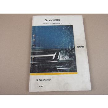 Saab 9000 YS3C Neuheiten Beschreibung und Schaltplan Werkstatthandbuch 1992
