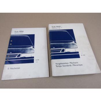 Saab 9000 YS3C Werkstatthandbuch Neuheiten Vorgabezeiten Arbeitszeiten Mechanik