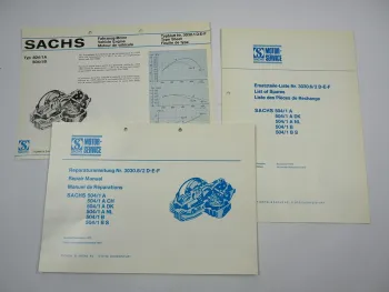 Sachs 504 1 A ADK ANL B BS Motor Reparaturanleitung Ersatzteilliste Typenblatt