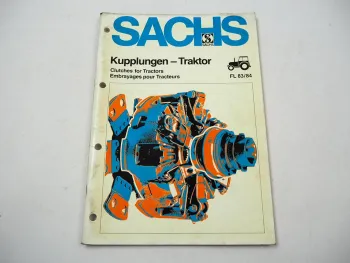 Sachs Kupplungen für Traktoren Ersatzteillliste Ersatzteilkatalog 1983/84