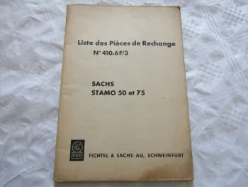 Sachs Stamo 50 et 75 Liste des Pieces de Rechange n 410.6F/3