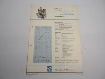 Sachs Stamo 76 F S G Motor Typenblatt Technische Daten Maße 1967