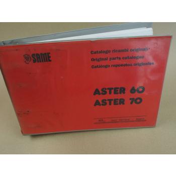 Same Aster 60 70 Ersatzteilliste Catalogo Repuestos Ricambi Parts List 1996