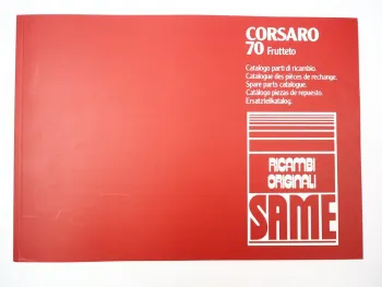 Same Corsaro 70 Frutteto Traktor Ersatzteilliste Catalogo parti di ricambio Spare Parts List 1981