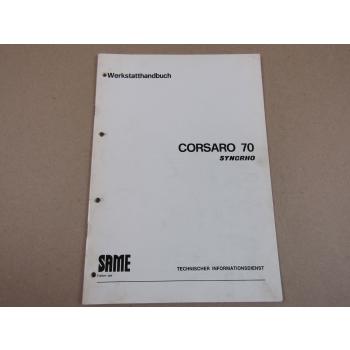 Same Corsaro 70 synchro Schlepper Werkstatthandbuch 79 Technische Informationen