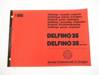 Same Delfino 35 Frutteto Ersatzteilliste Parts List Catalogo Ricambi 1990