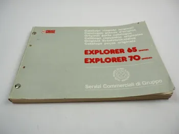 Same Explorer 65 70 special Schlepper Ersatzteilliste Ersatzteilkatalog 1989