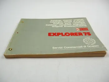 Same Explorer 75 Schlepper Ersatzteilliste Ersatzteilliste 1985