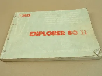 Same Explorer 80 II Ersatzteilliste 1988 Ersatzteilkatalog Spare parts catalogue