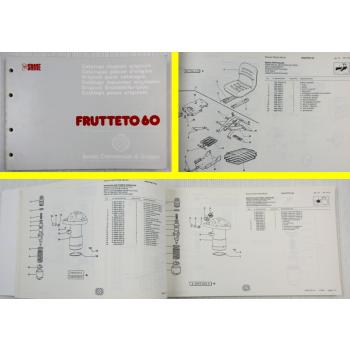 Same Frutteto 60 Schlepper Ersatzteilliste Original parts Catalogue 1990