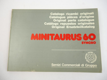 Same Minitaurus 60 Syncro Ersatzteilliste Parts List Catalogo Ricambi 1985