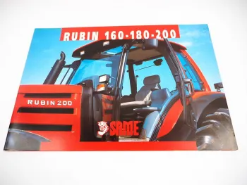 Same Rubin 160 180 200 Traktor Prospekt Techn. Daten Produktvorstellung 04/2000