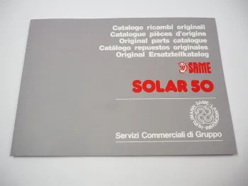 Same Solar 50 Traktor Ersatzteilliste Catalogo parti di ricambio Spare Parts List 1986
