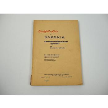 Saxonia A411-461 A541-561 A631-661 Drillmaschine Ersatzteilliste 1962 zb RS09